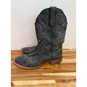 Johnny Ringo Men's 10D Western Cowboy Boots Black Square Toe